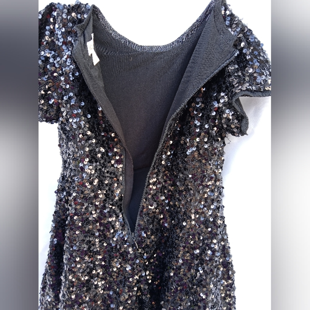 Size XS 4-5 Black sequined Cat & Jack dress - Picture 4 of 7